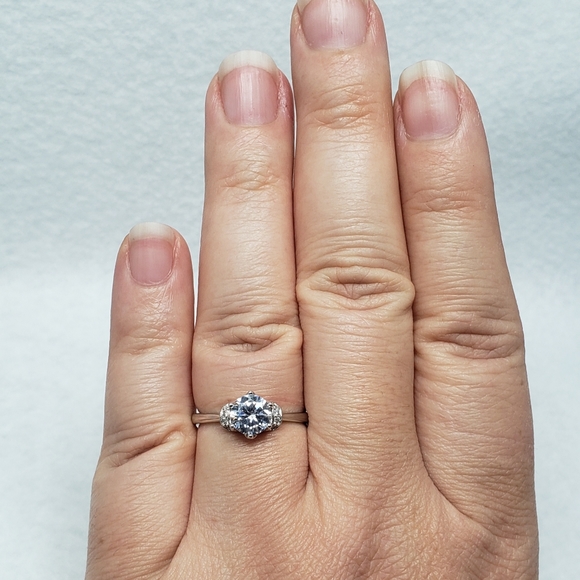 Sterling 1ct Crown Setting Ring - Picture 7 of 8